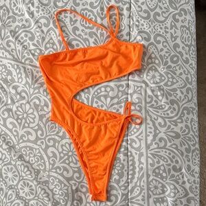 Vibrant Orange Body Suit